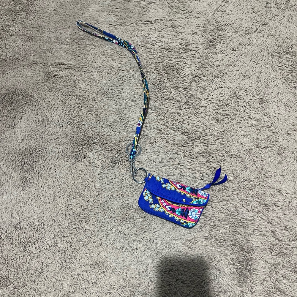 blue patterned vera Bradley lanyard